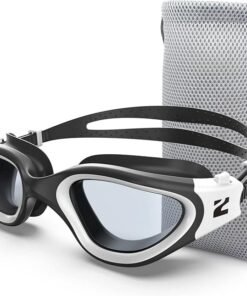 Swim Goggles, G1 SE Swimming Goggles Anti-fog for Adult Men Women (A0-Clear Lens Black White Frame)
