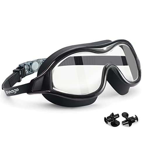 Swim Goggles No Leaking Anti-Fog Pool Goggles Swimming Goggles for Adult Men Women Youth, UV Protection 180° Clear Vision