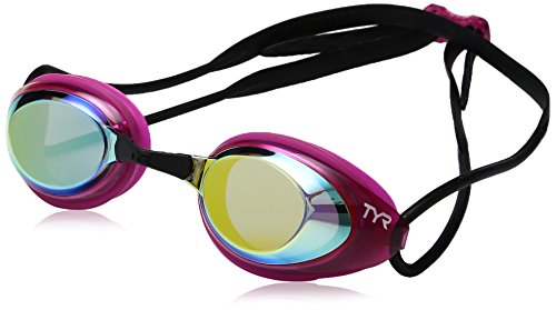TYR Blackhawk Racing Femme Mirrored Goggles, Gold/Pink/Black, One Size