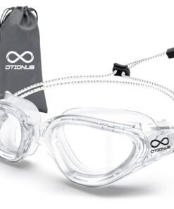 Otionus Swim Goggles, Polarized Adult Swimming Goggles Bungee Strap No Hair Pulling Anti-fog Pool Goggles for Men Women