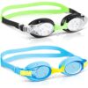 Portzon Unisex-kids swim goggles,Anti Fog goggles for kids No Leaking Clear Vision Water Pool Swimming Goggles