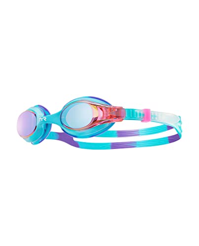 TYR Swimple Metallized Kids' Swim Goggles - Mirrored Swimming Goggles for Competitive Training and Recreation - Anti-Fog, UVA/UVB Protection, Watertight Seal