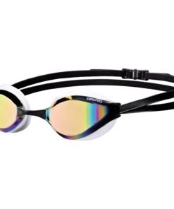 ARENA Unisex Python Racing Swim Goggles for Men and Women Anti-Fog No Leak Max Comfort Dual Strap, Mirror/Non-Mirror Lens