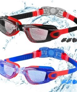 COOLOO Kids Swim Goggles, 2 Packs Swimming Goggles for Kids Girls Boys and Child Age 4-16
