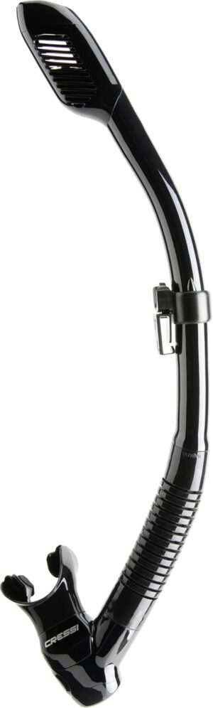 Cressi Adult Diving Dry Snorkel with Splash Guard and Top Valve - Supernova Dry: Designed in Italy