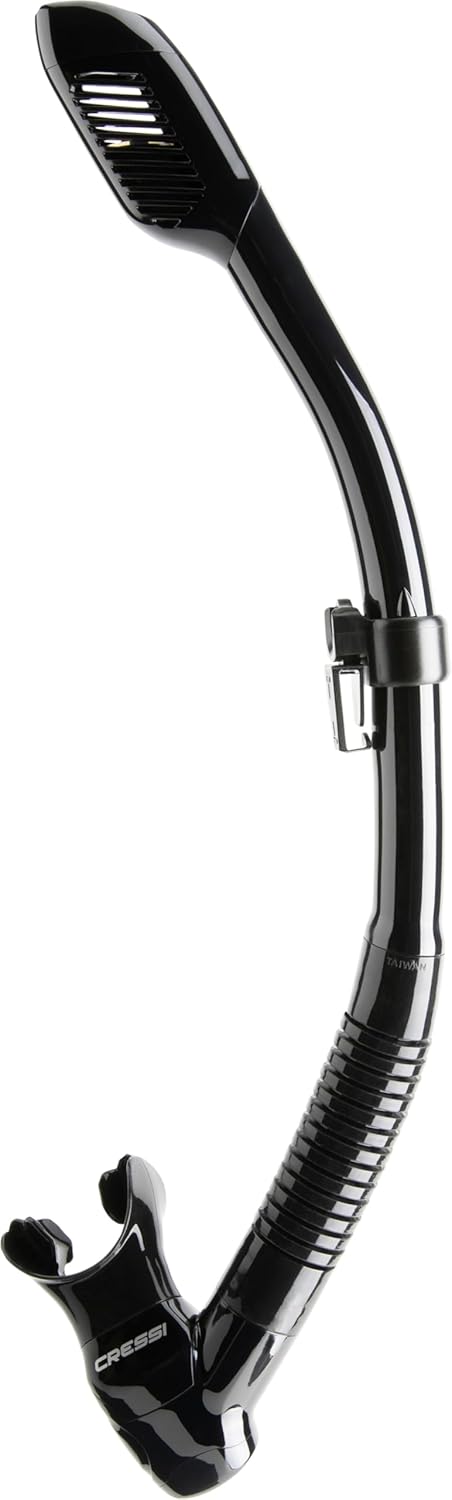 Cressi Adult Diving Dry Snorkel with Splash Guard and Top Valve - Supernova Dry: Designed in Italy