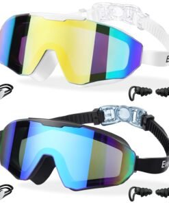EverSport 2 Pack Kids Swim Goggles Age 8-16 Extra Silicone Layer, Swimming Goggles for kids Teen Youth Children Boys Girls