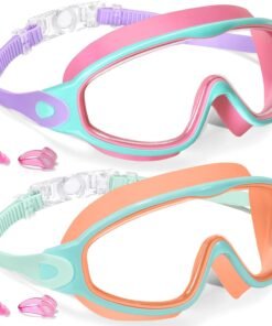 Keary 2 Pack Kids Swim Goggles for 3-15 UV Protection Anti-Fog Pool Water Swimming Goggles For Boys Girls Youth Toddler