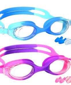 Kids Swim Goggles - 2 Pack Swimming Goggles Anti Fog No Leaking For Kids Age 3-15