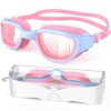 Kids Swim Goggles,Swimming Goggles for Kids 6-14, Anti-Fog UV Protection Pool Glasses for Boys Girls