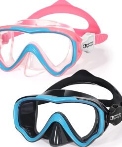 Kids Swimming Goggles Swim Mask with Nose Cover for Kids Youth 3-15, Anti-Shattered Lens UV Protection No-leak