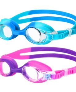 Starweh Kids Swim Goggles, 2 Pack Swimming Goggles No Leaking Anti Fog Kids Goggles for Boys Girls(Age 6-14)