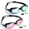 Swim Goggles - 2 Pack Swimming Goggles Anti Fog No Leaking For Adult Women Men