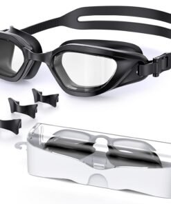 Swim Goggles, Unisex Adult Swimming Goggles Anti Fog Anti UV No Leakage Wide View for Men Women Youth